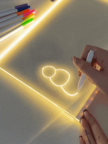 Glowing LED Drawing Board