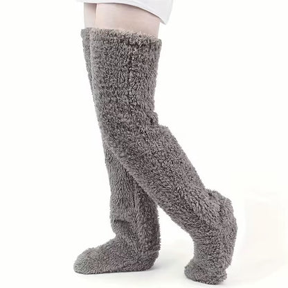 2025 Autumn and Winter Floor Socks Goose down Socks Knee Warm High-Top Shoes Socks Indoor Floor Available