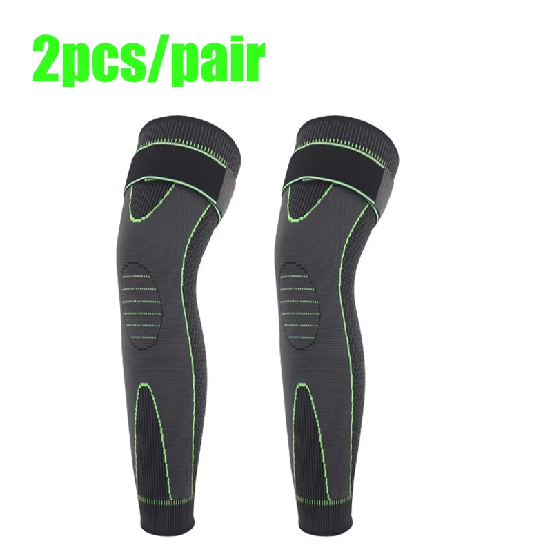 1/2 Pcs Compression Knee Pads Support Lengthen Stripe Sport Sleeve Arthritis Joint Pain Protector Elastic Kneepad Brace