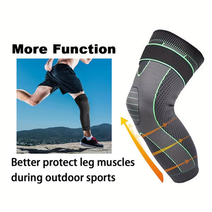 1/2 Pcs Compression Knee Pads Support Lengthen Stripe Sport Sleeve Arthritis Joint Pain Protector Elastic Kneepad Brace