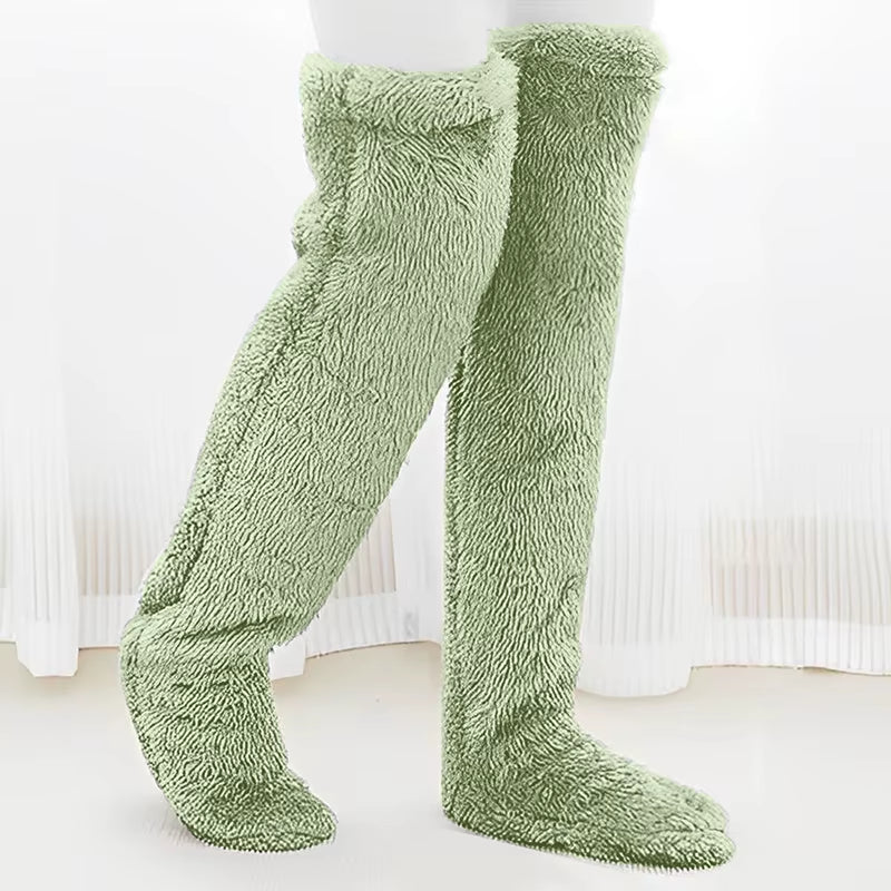 2025 Autumn and Winter Floor Socks Goose down Socks Knee Warm High-Top Shoes Socks Indoor Floor Available
