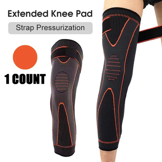 1/2 Pcs Compression Knee Pads Support Lengthen Stripe Sport Sleeve Arthritis Joint Pain Protector Elastic Kneepad Brace