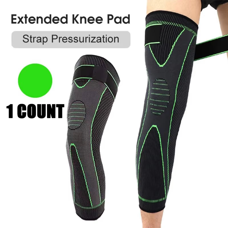 1/2 Pcs Compression Knee Pads Support Lengthen Stripe Sport Sleeve Arthritis Joint Pain Protector Elastic Kneepad Brace