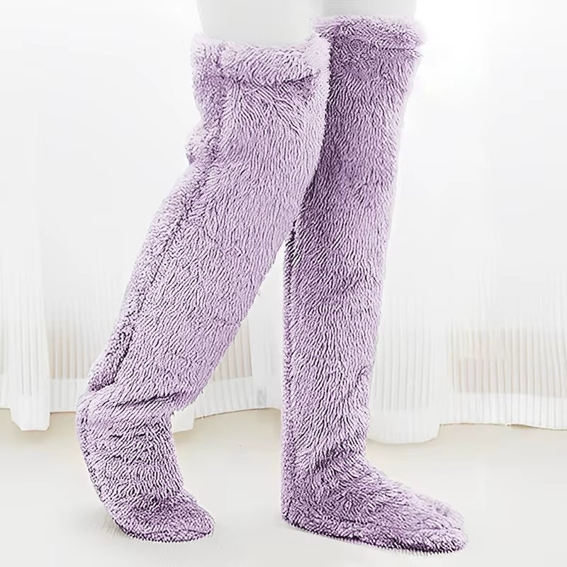 2025 Autumn and Winter Floor Socks Goose down Socks Knee Warm High-Top Shoes Socks Indoor Floor Available