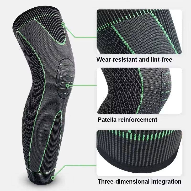 1/2 Pcs Compression Knee Pads Support Lengthen Stripe Sport Sleeve Arthritis Joint Pain Protector Elastic Kneepad Brace