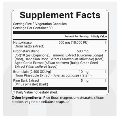 Nattokinase 10,000 FU Capsules