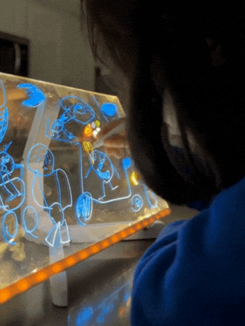 Glowing LED Drawing Board