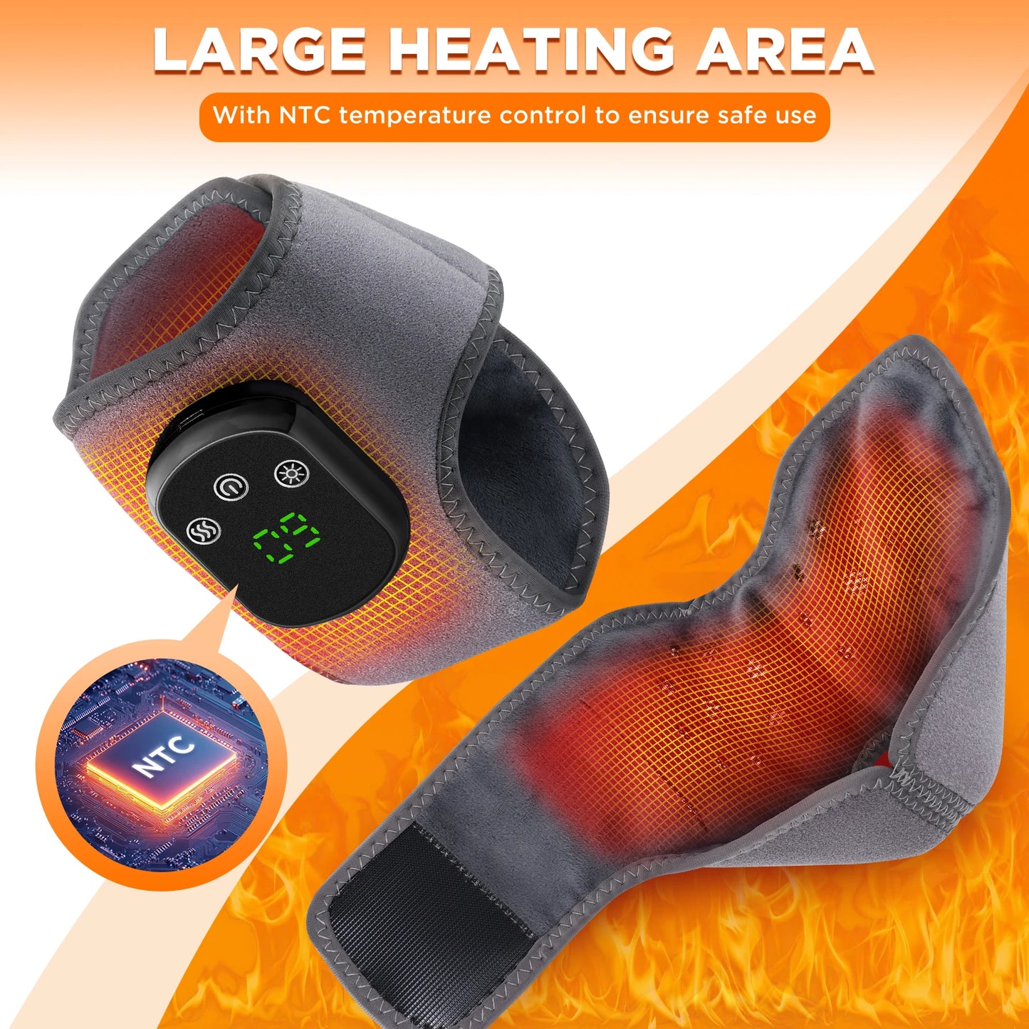 Electric Ankle Brace with Adjustable Hot Compress Vibration Massage Ankle Guard Band Carpal Tunnel Foot Protection Support Tool