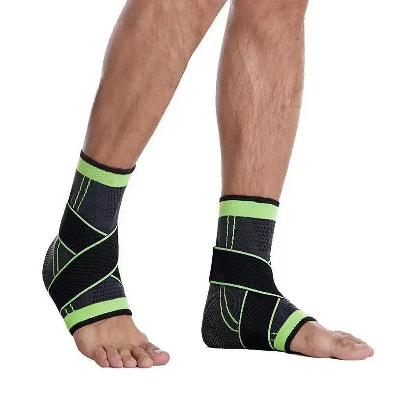 Adjustable Ankle Support Compression Ankle Brace Protector for Running Soccer Basketball Nylon Knitted Gym Bandage Ankle Strap
