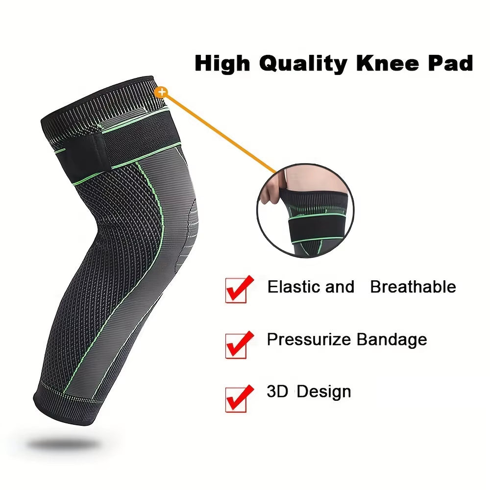 1/2 Pcs Compression Knee Pads Support Lengthen Stripe Sport Sleeve Arthritis Joint Pain Protector Elastic Kneepad Brace