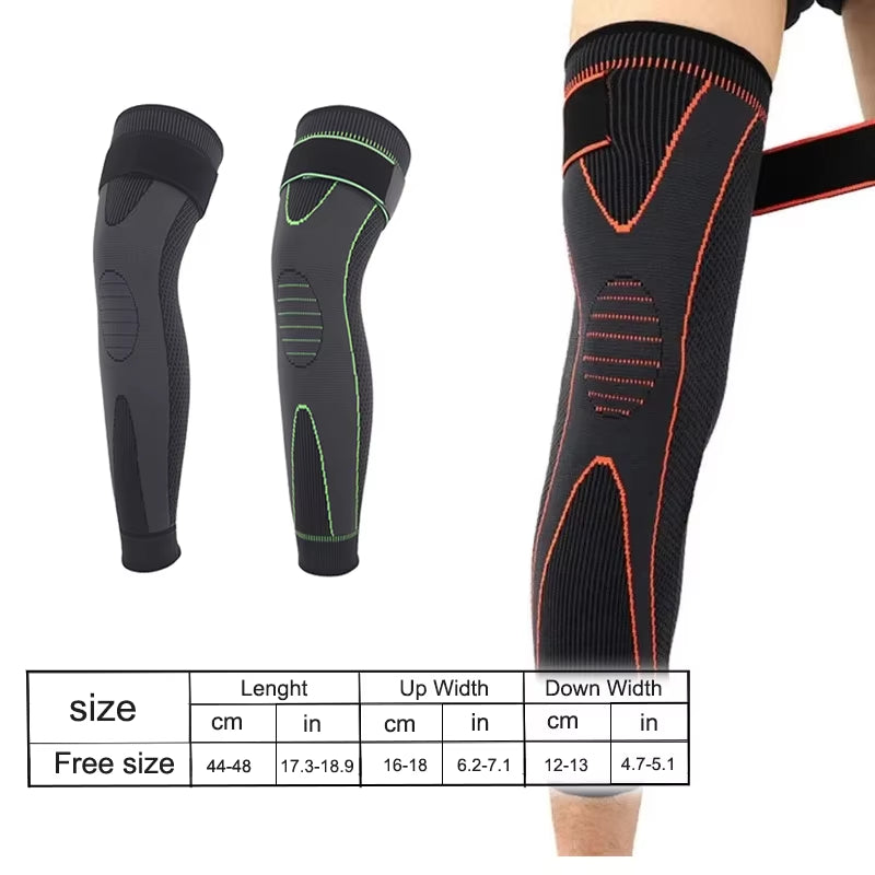 1/2 Pcs Compression Knee Pads Support Lengthen Stripe Sport Sleeve Arthritis Joint Pain Protector Elastic Kneepad Brace