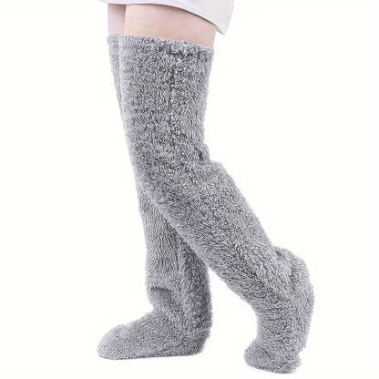 2025 Autumn and Winter Floor Socks Goose down Socks Knee Warm High-Top Shoes Socks Indoor Floor Available