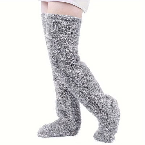 2025 Autumn and Winter Floor Socks Goose down Socks Knee Warm High-Top Shoes Socks Indoor Floor Available